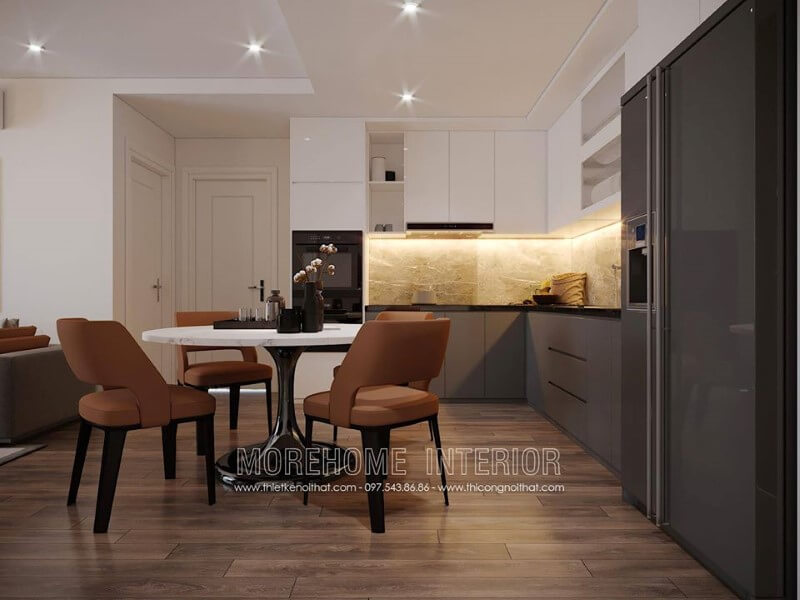 Mẫu tủ bếp hiện đại, đẹp cho không gian bếp chung cư Tủ bếp chung cư