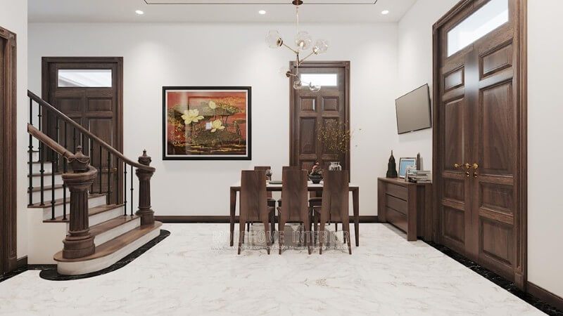 Sản phẩm cửa gỗ óc chó nhập khẩu hiện đại đẹp cho nhà biệt thự