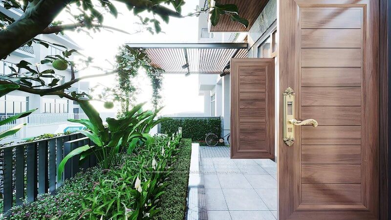 Mẫu cửa gỗ hiện đại cao cấp cho nhà biệt thự